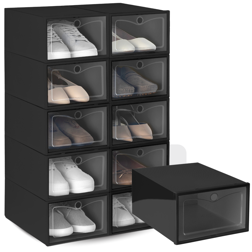 Pudełka na buty BASIC 10 szt. czarne